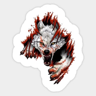 Angry Wolf Sticker